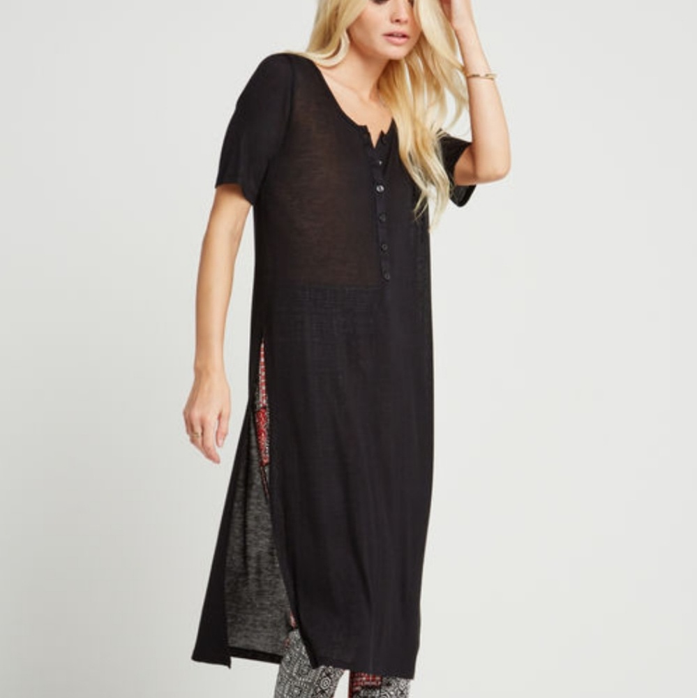 BCBGeneration Long and Lean Henley Top NWT